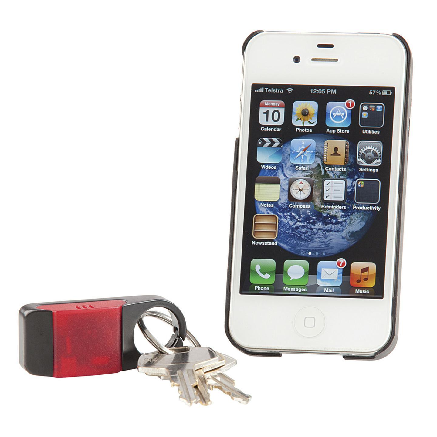 Protective Case with Wireless Alert Keyring to suit iPhone 4