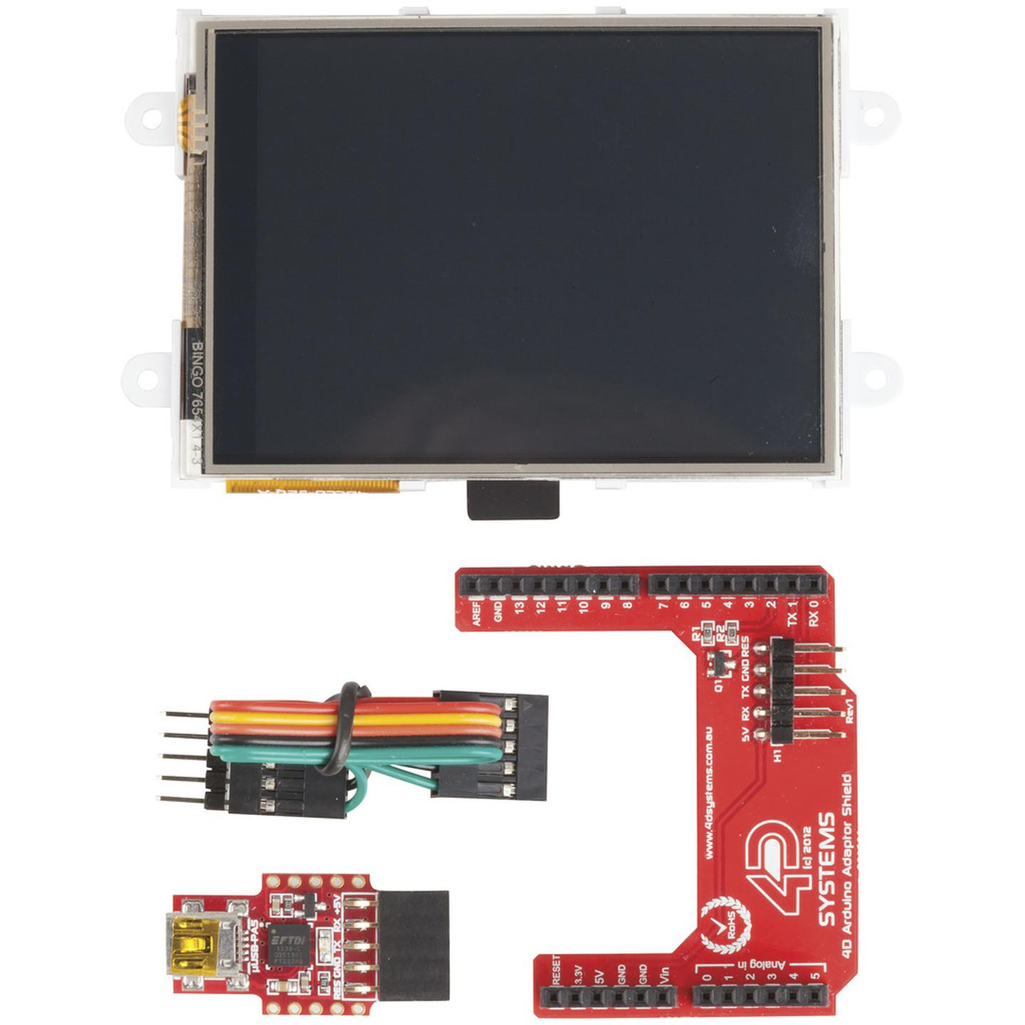 4D Systems Intelligent 3.2in LCD Module with Touch for Arduino