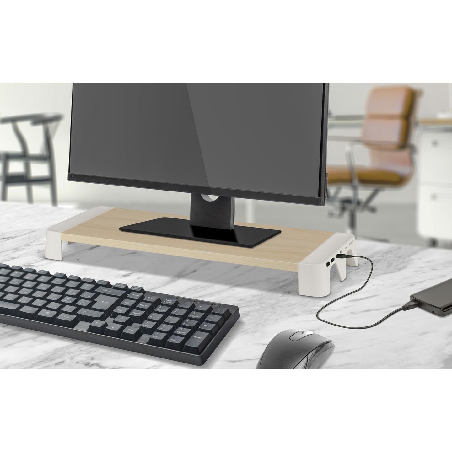 Monitor Stand with USB Hub and Card Reader