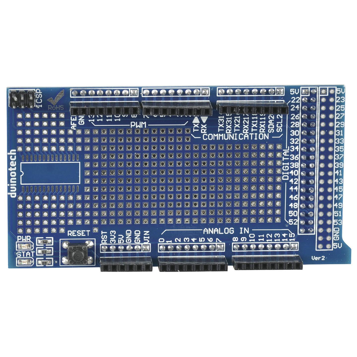 Duinotech Arduino Compatible Mega 2560 r3 Prototype Shield with Breadboard