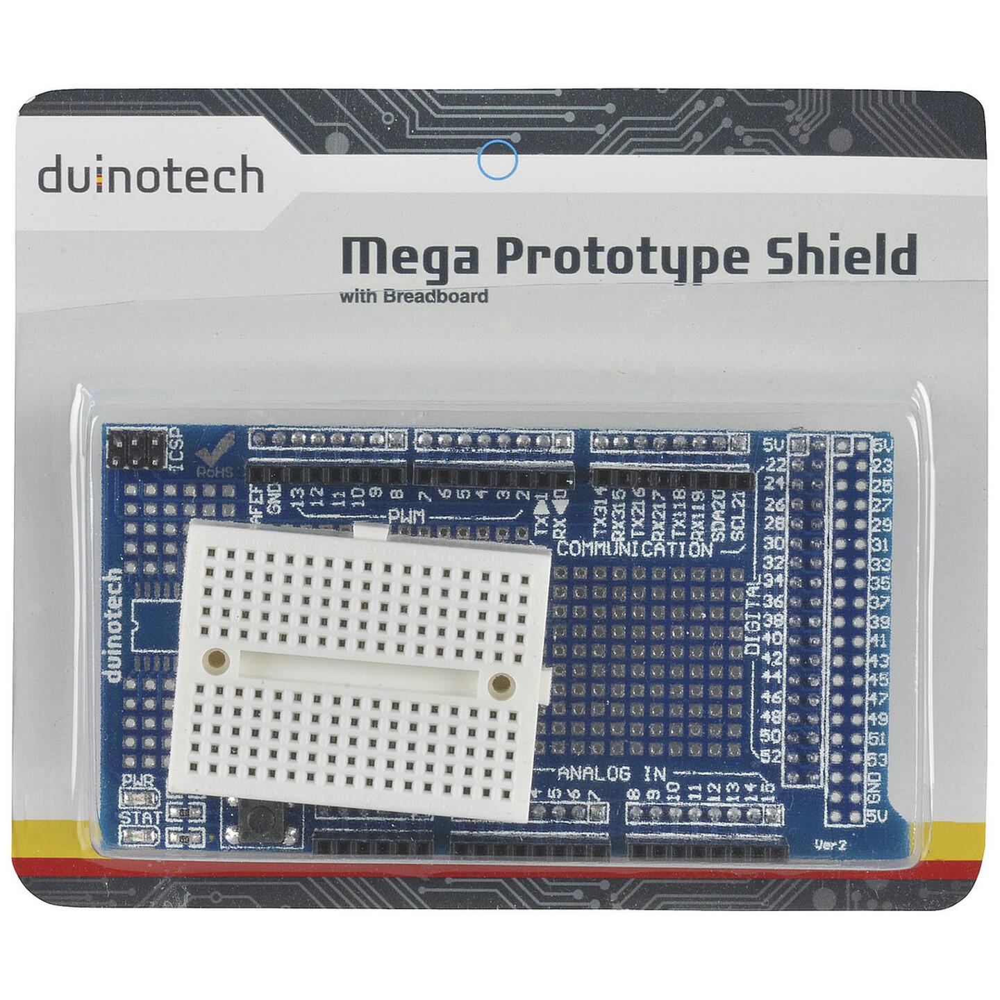 Duinotech Arduino Compatible Mega 2560 r3 Prototype Shield with Breadboard