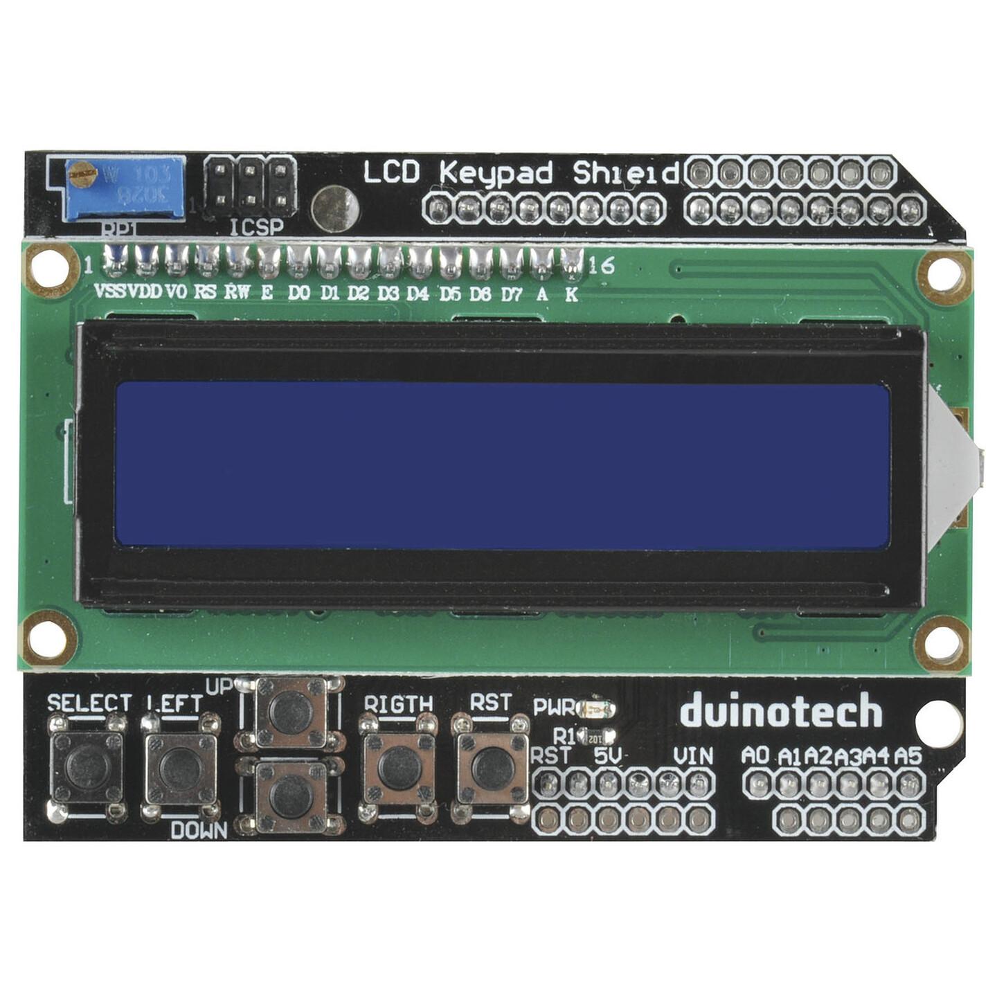 Duinotech Arduino Compatible 2 X 16 LCD Screen Display with Controller