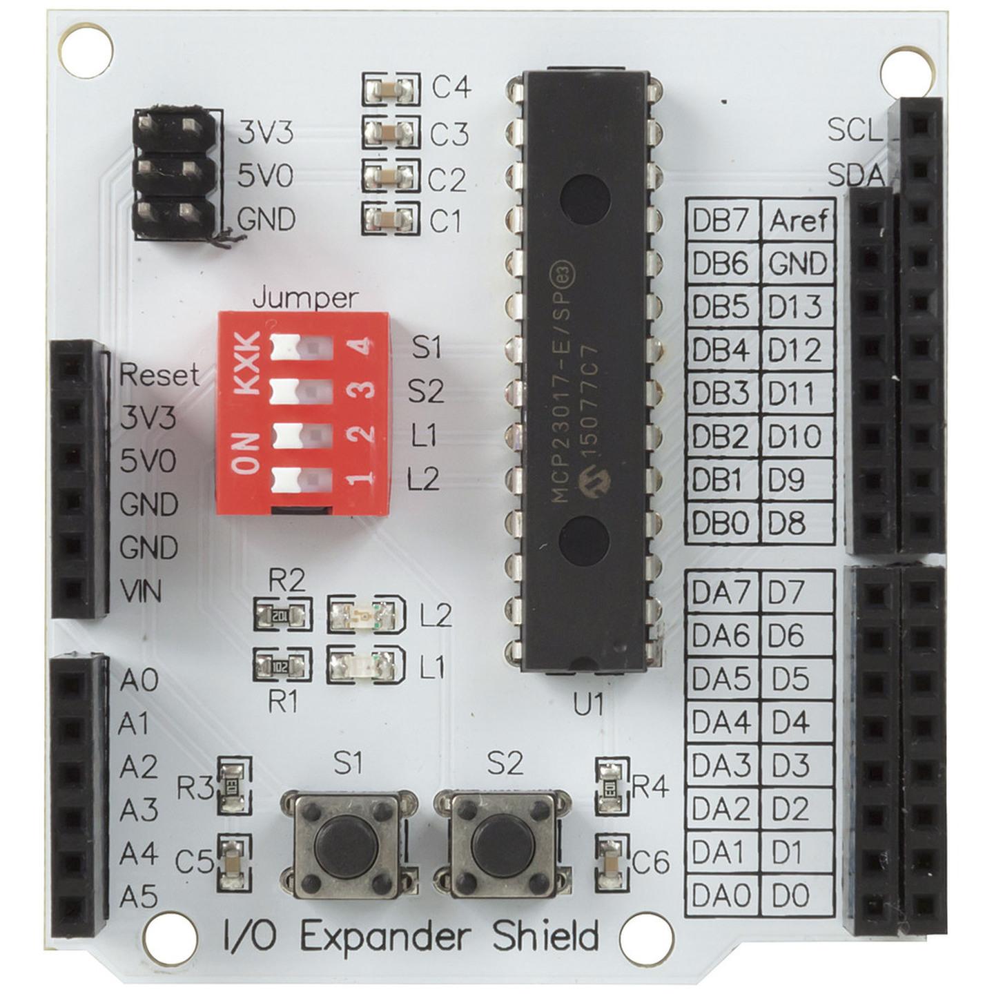 Expander I/O Shield for Arduino/Pcduino