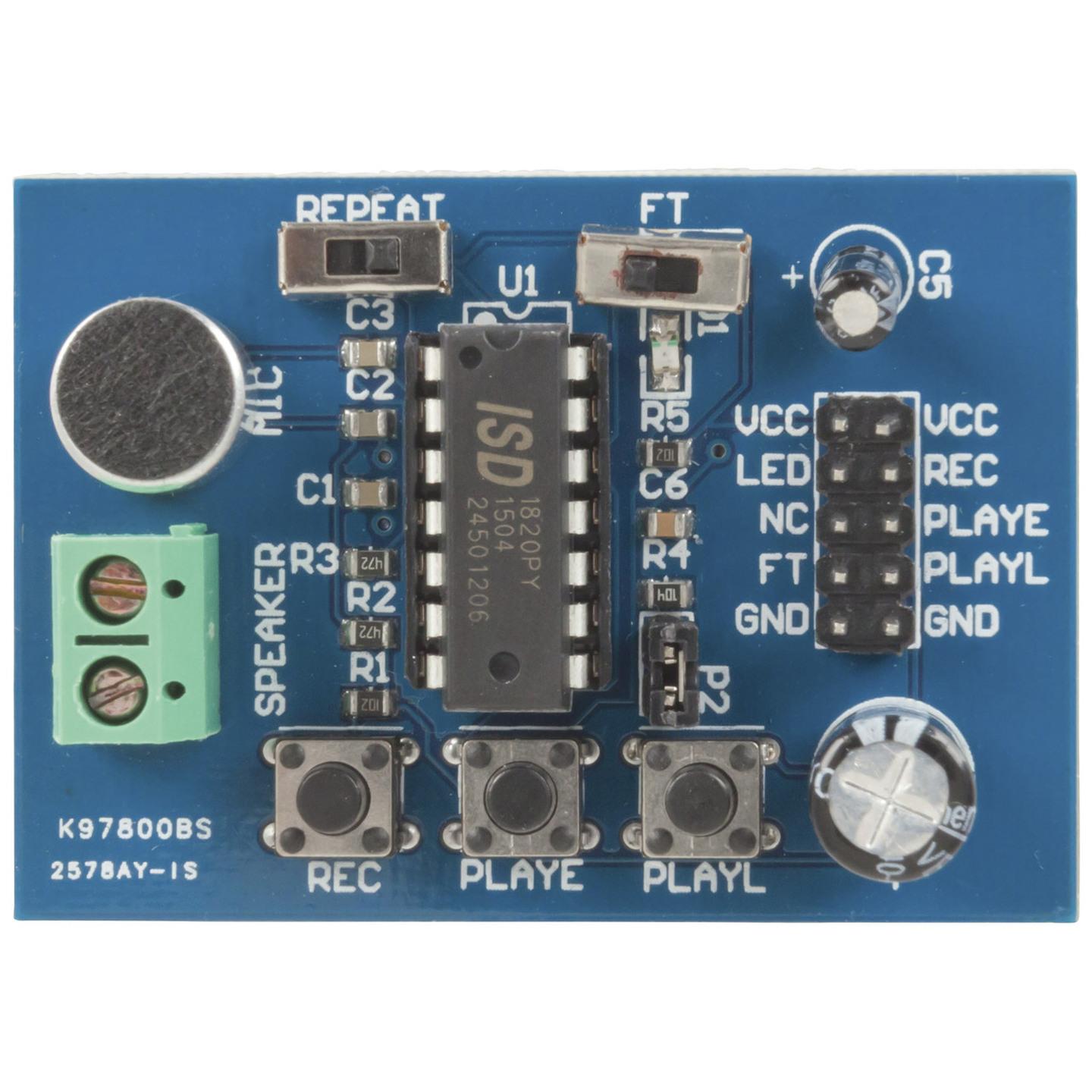 Duinotech Arduino Compatible Record and Playback Module