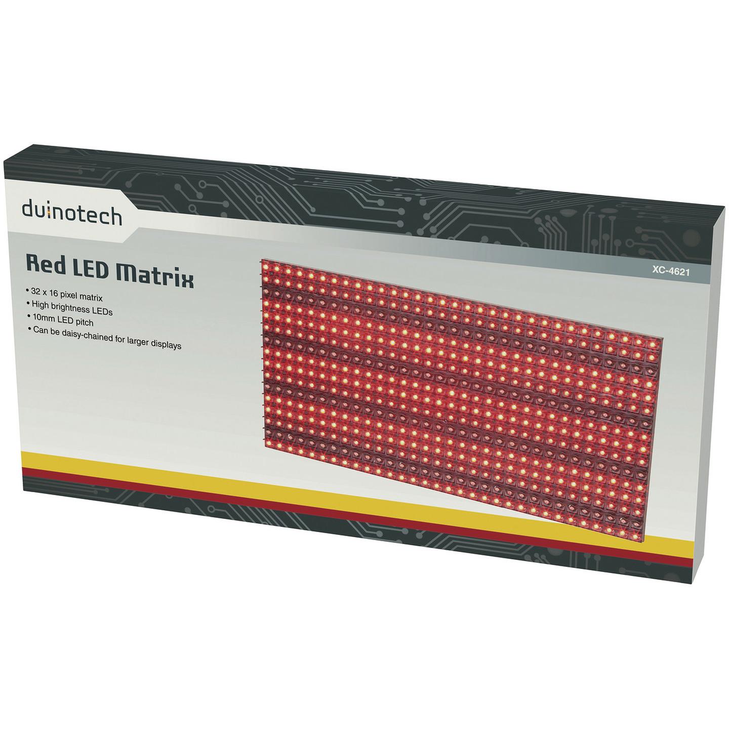 Red LED Dot Matrix Display for Arduino