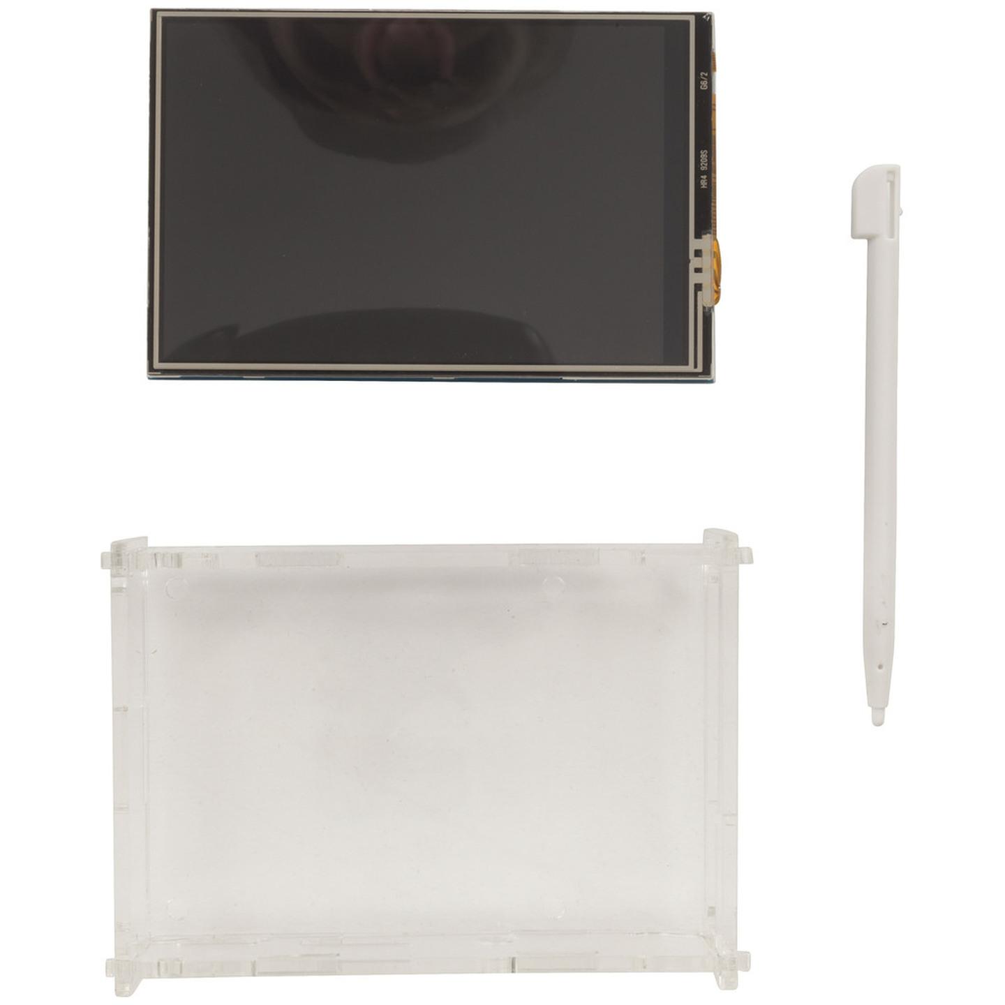 Duinotech Raspberry Pi 3.5 Inch LCD Touch Screen Display with Stylus and Enclosure