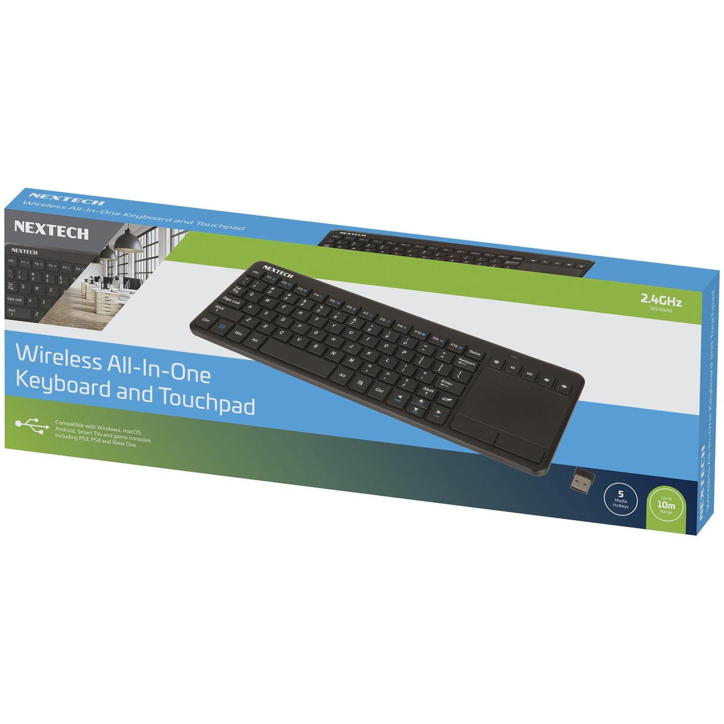 Wireless All-in-One Keyboard and Touchpad