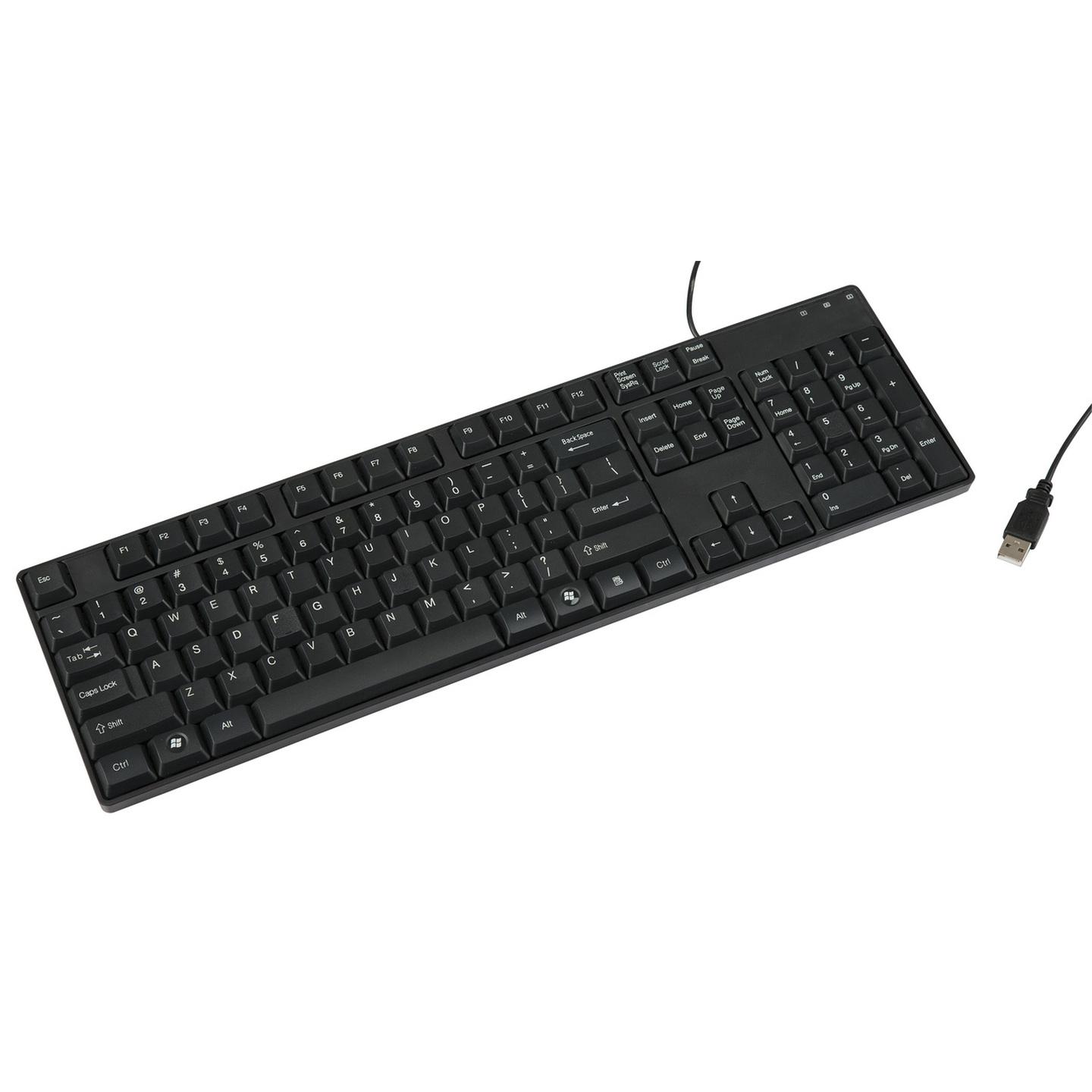 Black QWERTY USB Keyboard