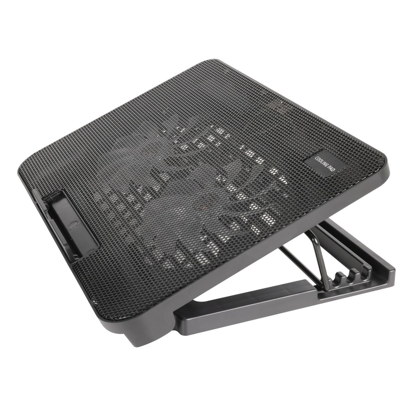 Black Dual Fan Cooling Pad for Notepads