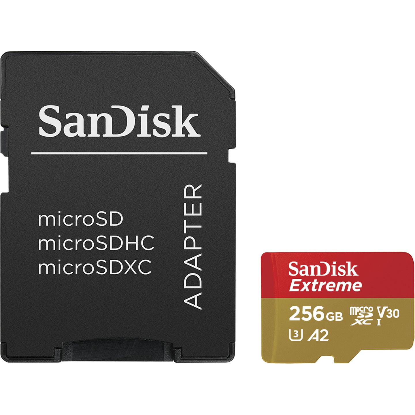 Sandisk 256GB High Extreme microSDXC Class 10 Reads 190MB/S Writes 130MB/S 