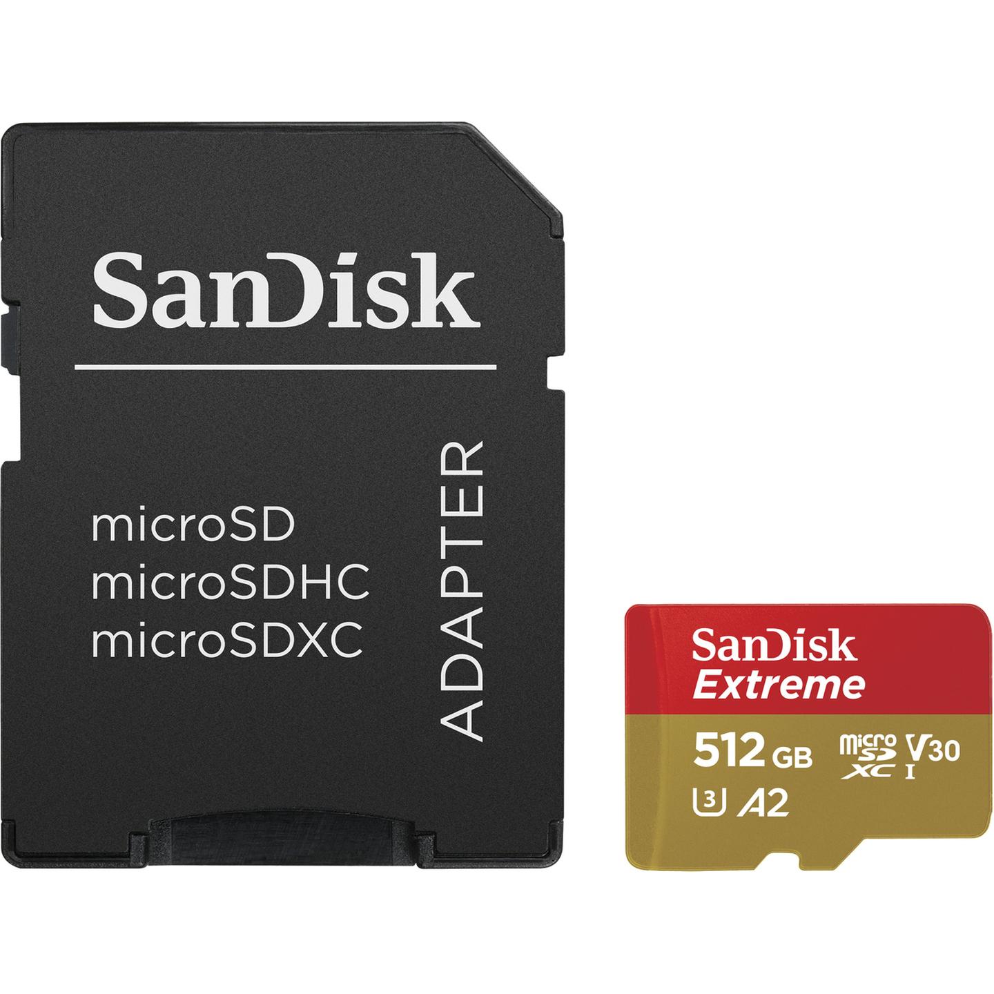 Sandisk 512GB High Extreme microSDXC Class 10 Reads 190MB/S Writes 130MB/S 