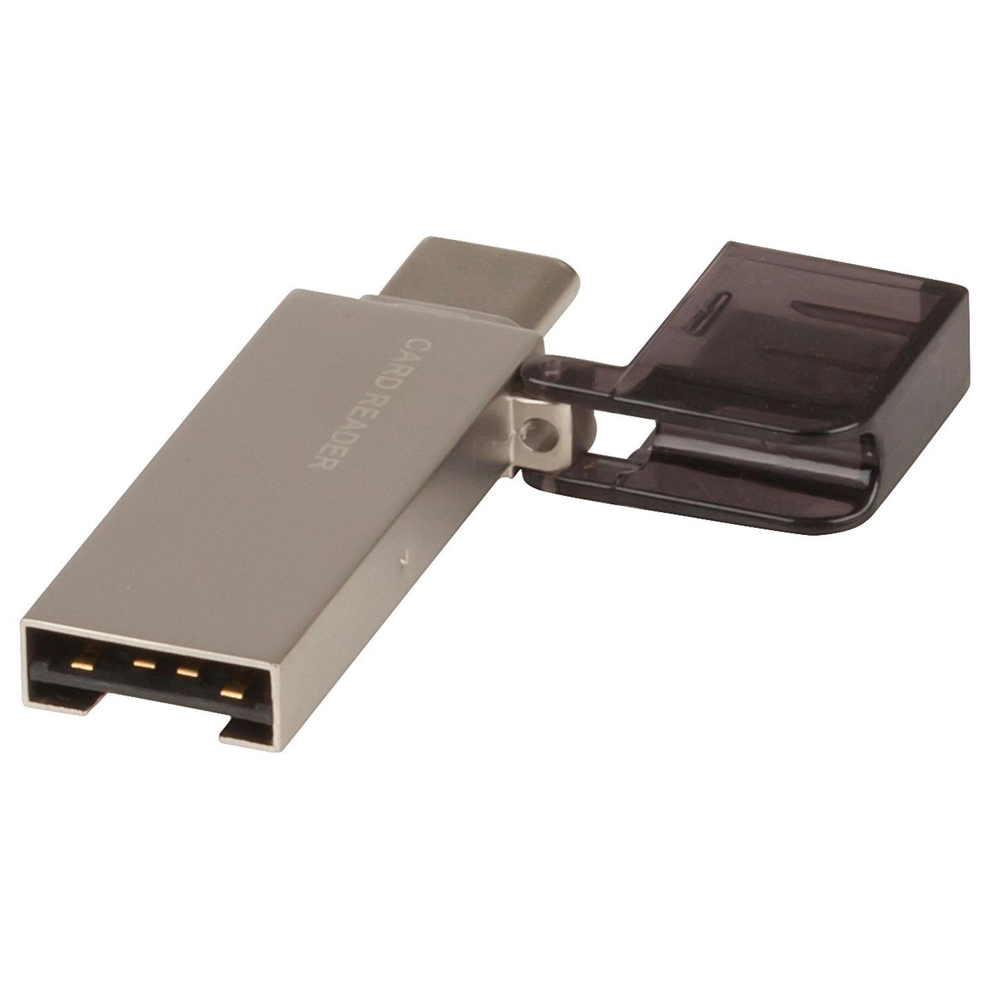 OTG Type-C USB Card Reader Suits Smartphones and Tablets with Type-C
