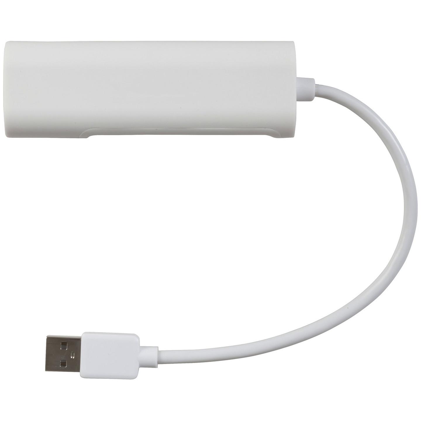 USB 2.0 to Ethernet Adaptor with 3-Port USB Hub
