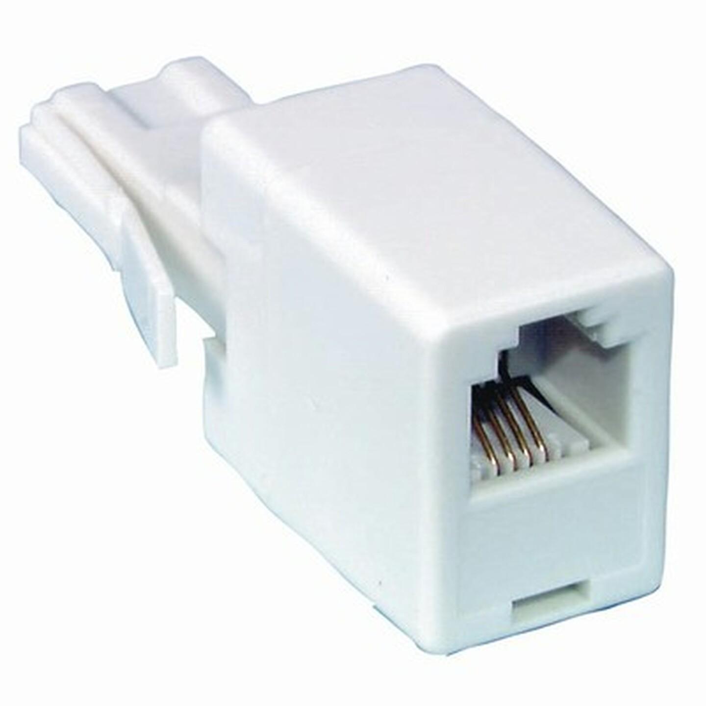RJ11 Socket to NZ Telephone Plug Adaptor