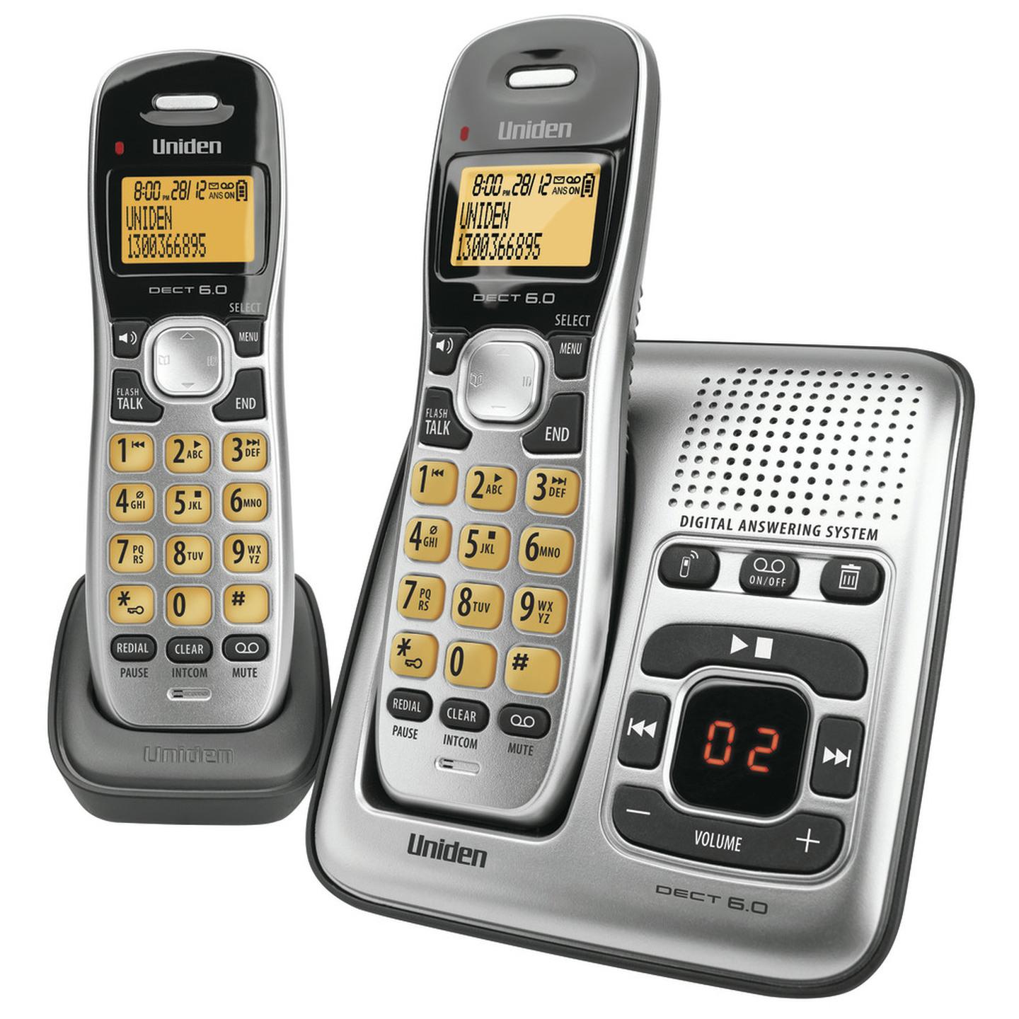 Uniden 2 Handset Cordless Telephone with Answering Machine