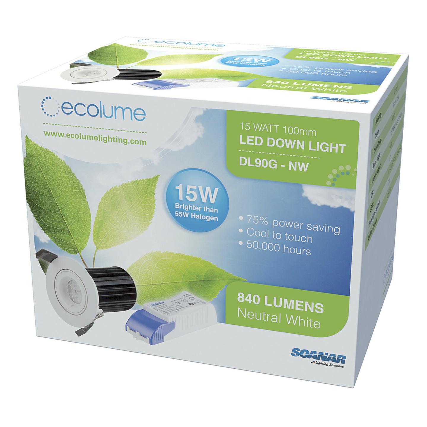 Ecolume 15W Downlight Kit Neutral White