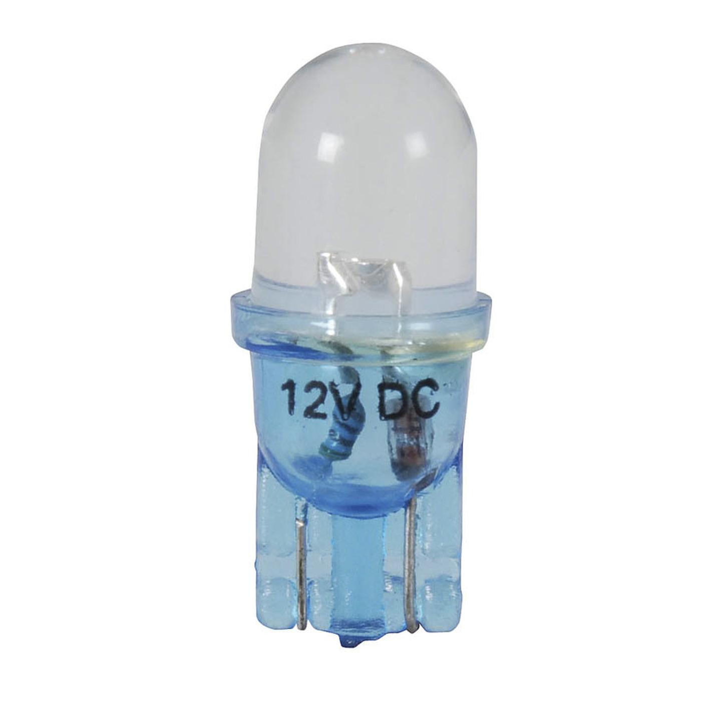 T10 Wedge Replacement LED Globe Blue