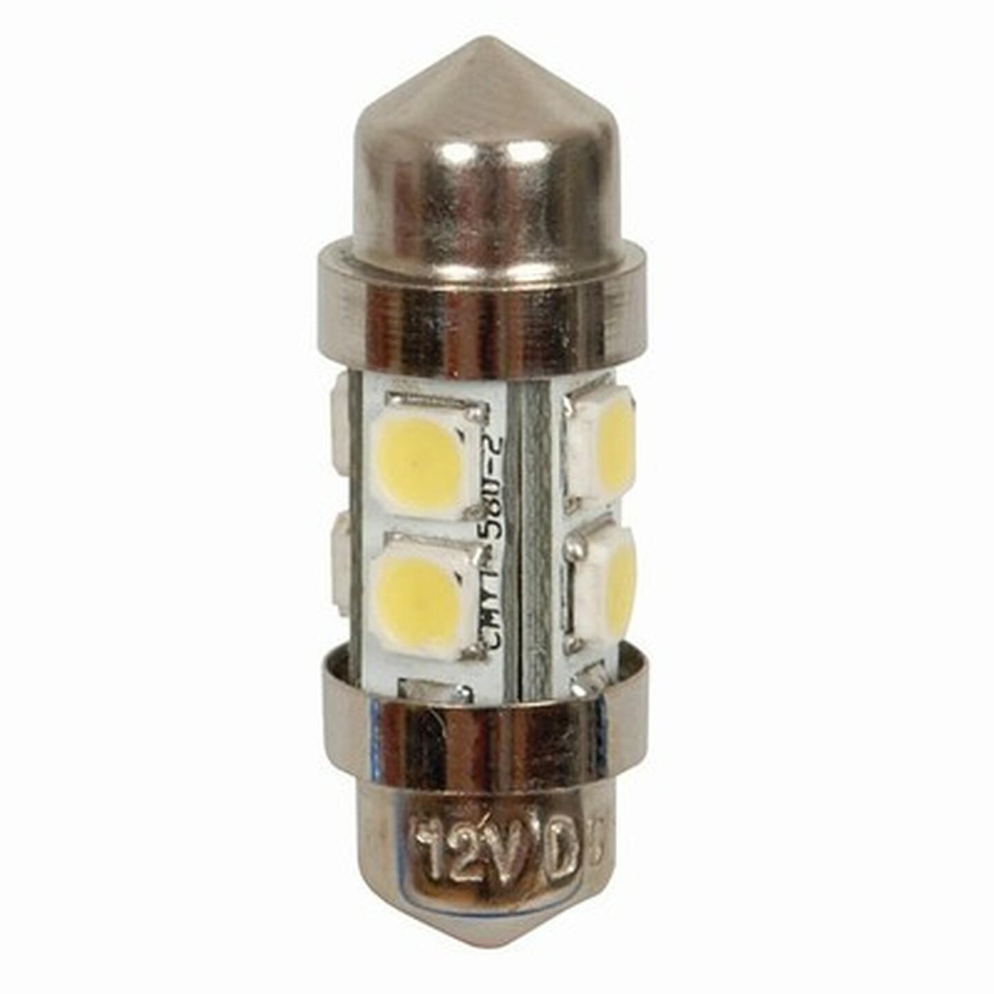 12V 8 x White LED Festoon Light 36mm