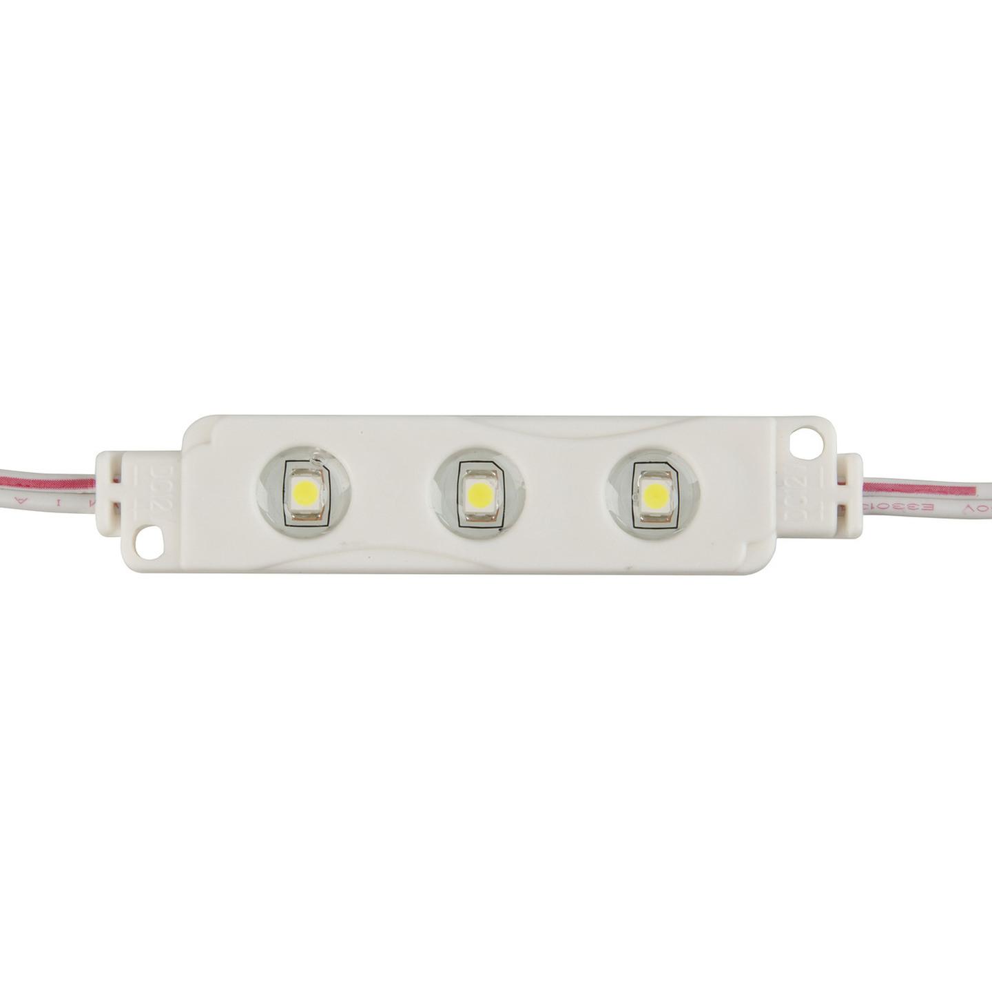 IP65 LED Light Module String 10x 3x3528-LEDs Cool White