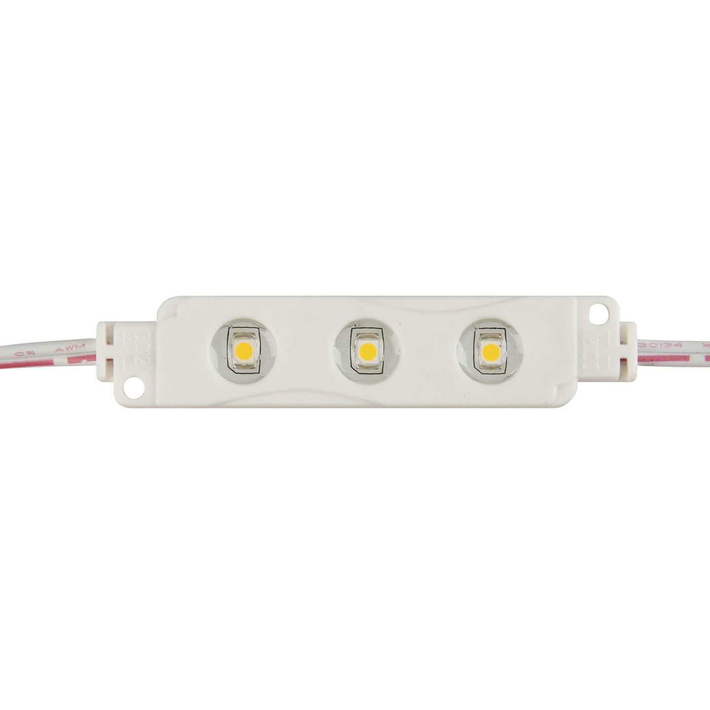 IP65 LED Light Module String 10x 3x3528-LEDs Warm White