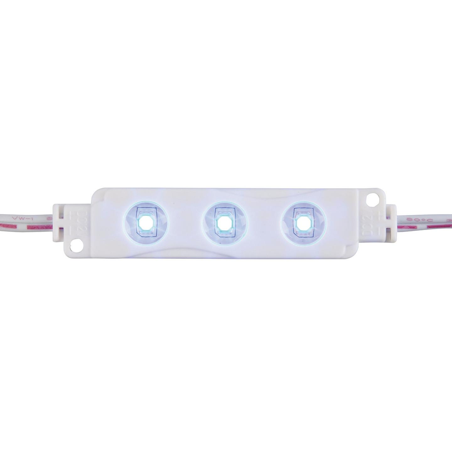 IP65 LED Light Module String 10x 3x3528-LEDs Blue