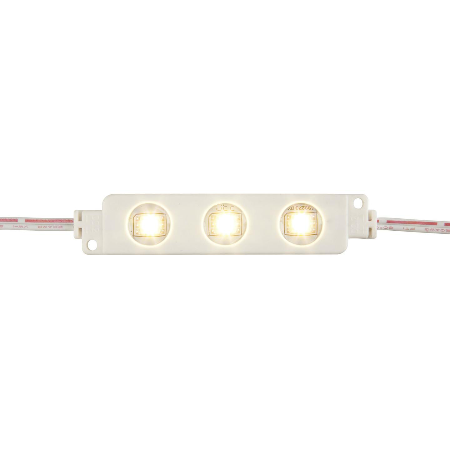 IP65 LED Light Module String 10x 3x5050-LEDs Warm White
